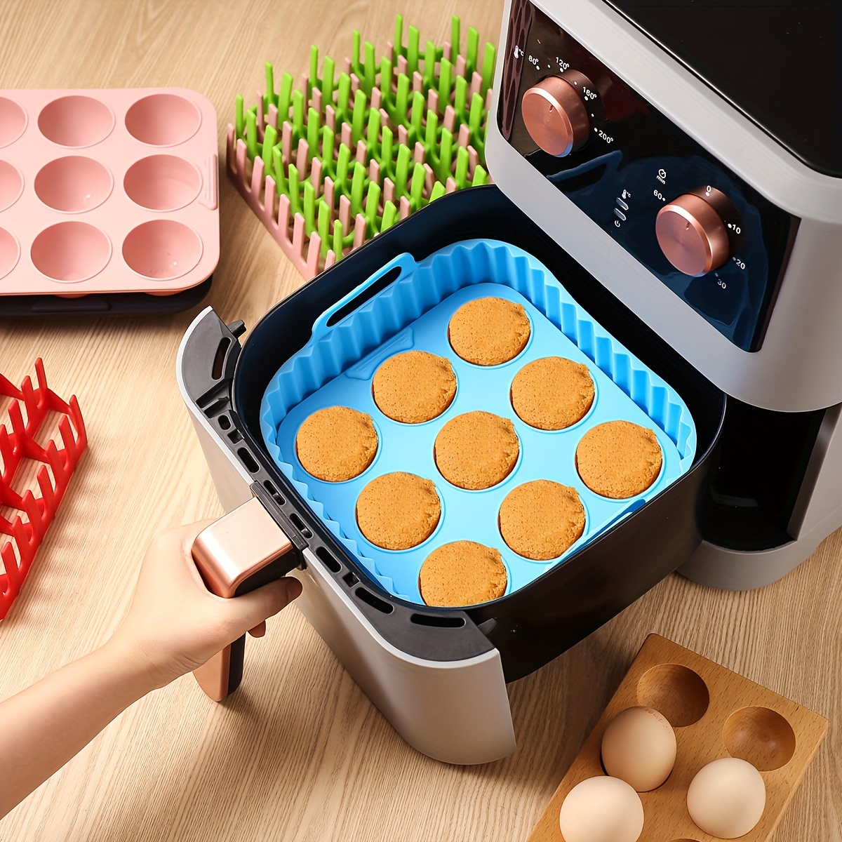 2pcs Silicone Air Fryer Liners - огляд і ціна Kitchen Baking Pan Set