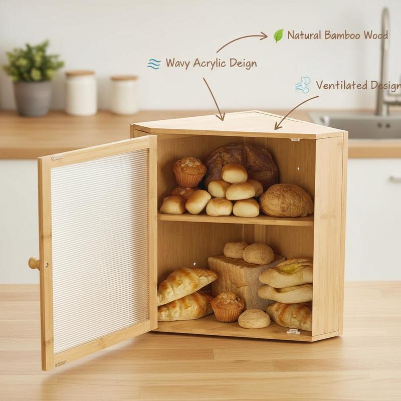 Corner Bread Box for Kitchen C - огляд і ціна Kitchen Baking Counter