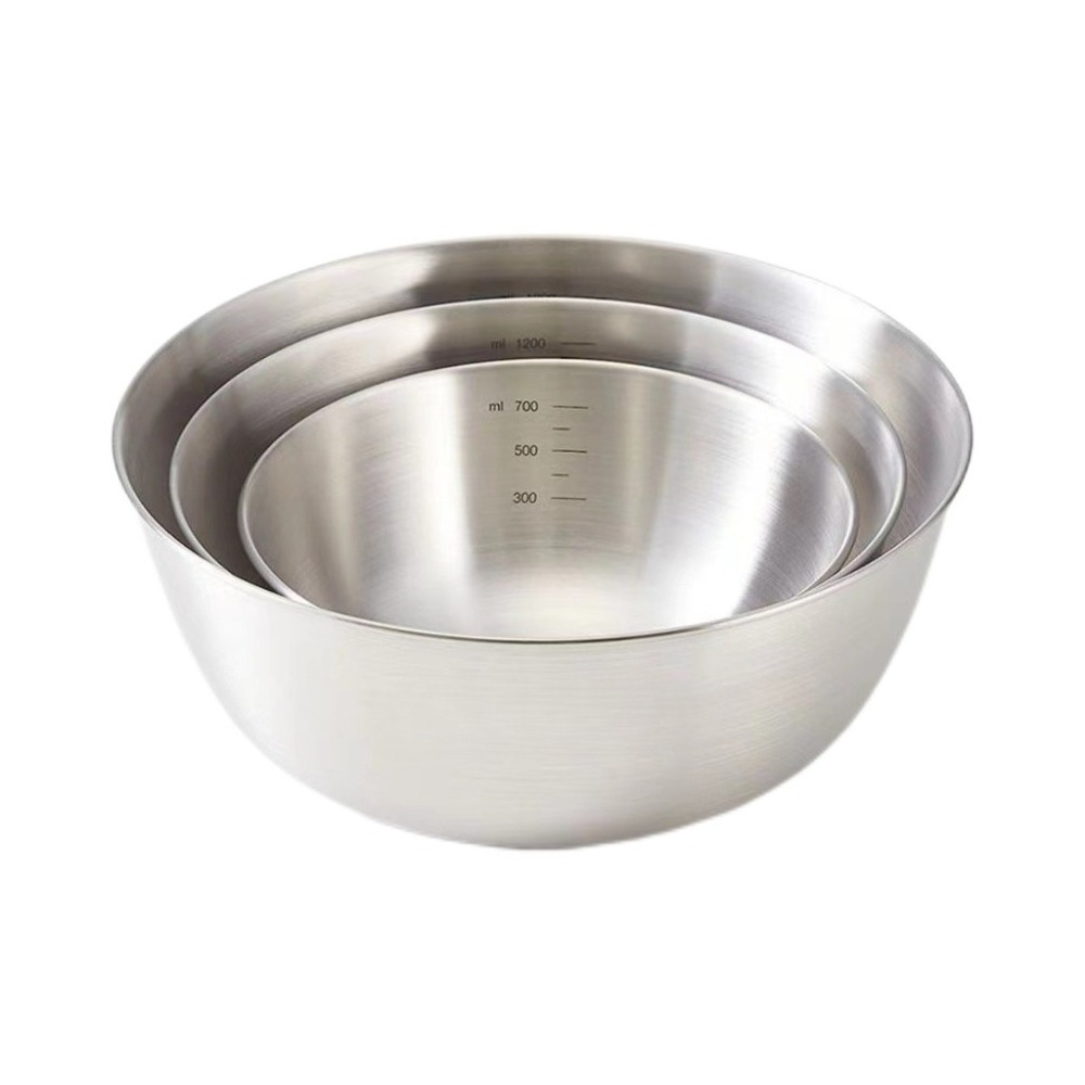 3pcs Stainless Steel Bowl Set  - огляд і ціна Kitchen Baking Essentials