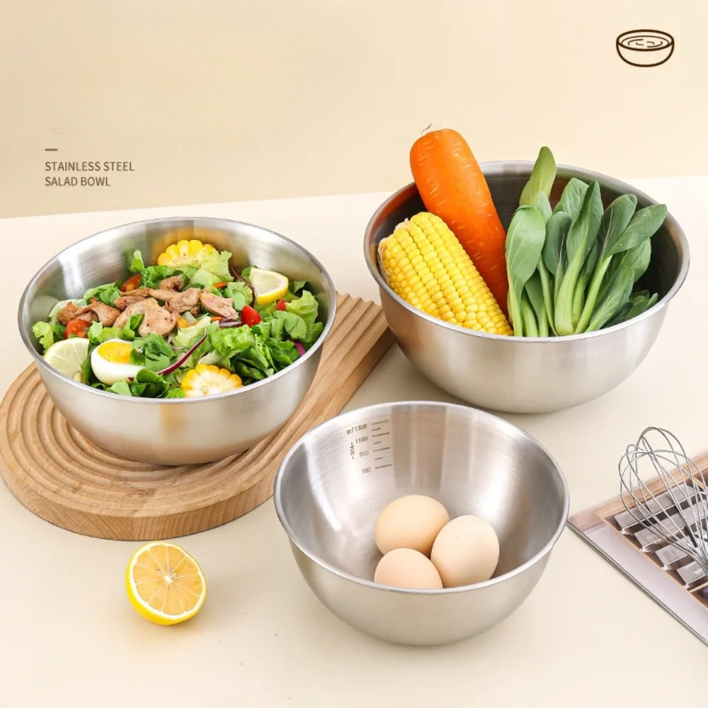 3pcs Stainless Steel Bowl Set  - огляд і ціна Kitchen Baking Essentials