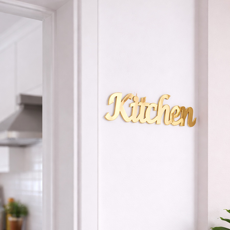 Kitchen Script Acrylic Mirror  - огляд і ціна Kitchen Baking Cabinet