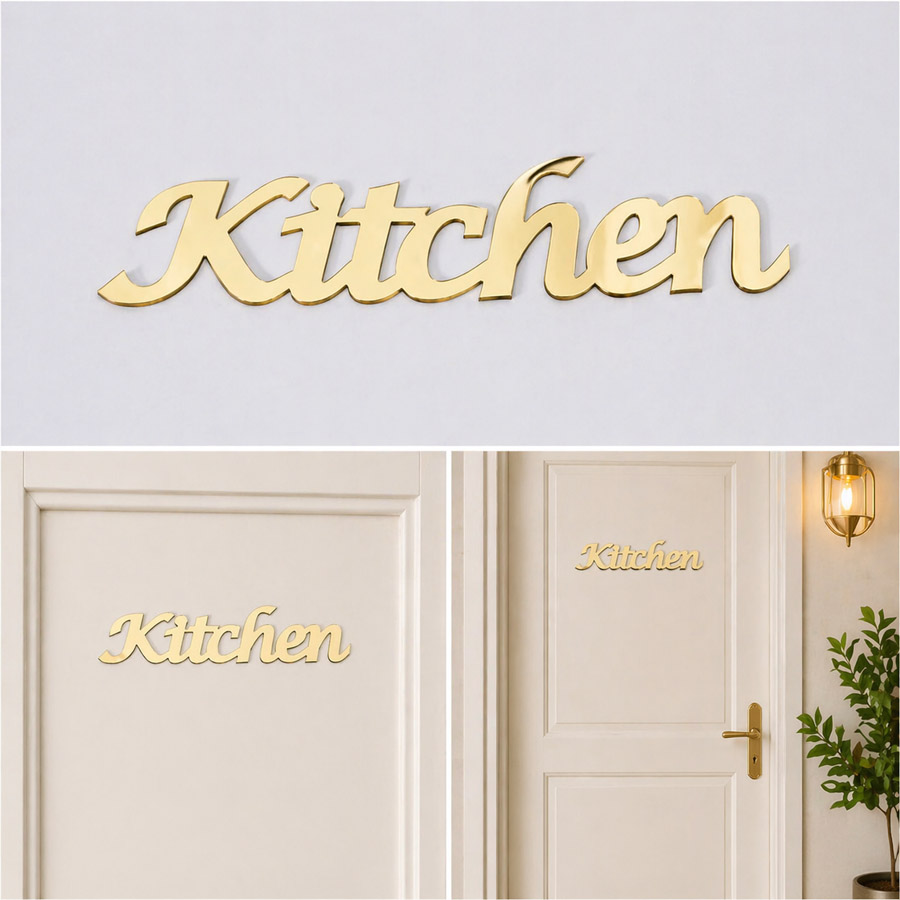 Kitchen Script Acrylic Mirror  - огляд і ціна Kitchen Baking Cabinet