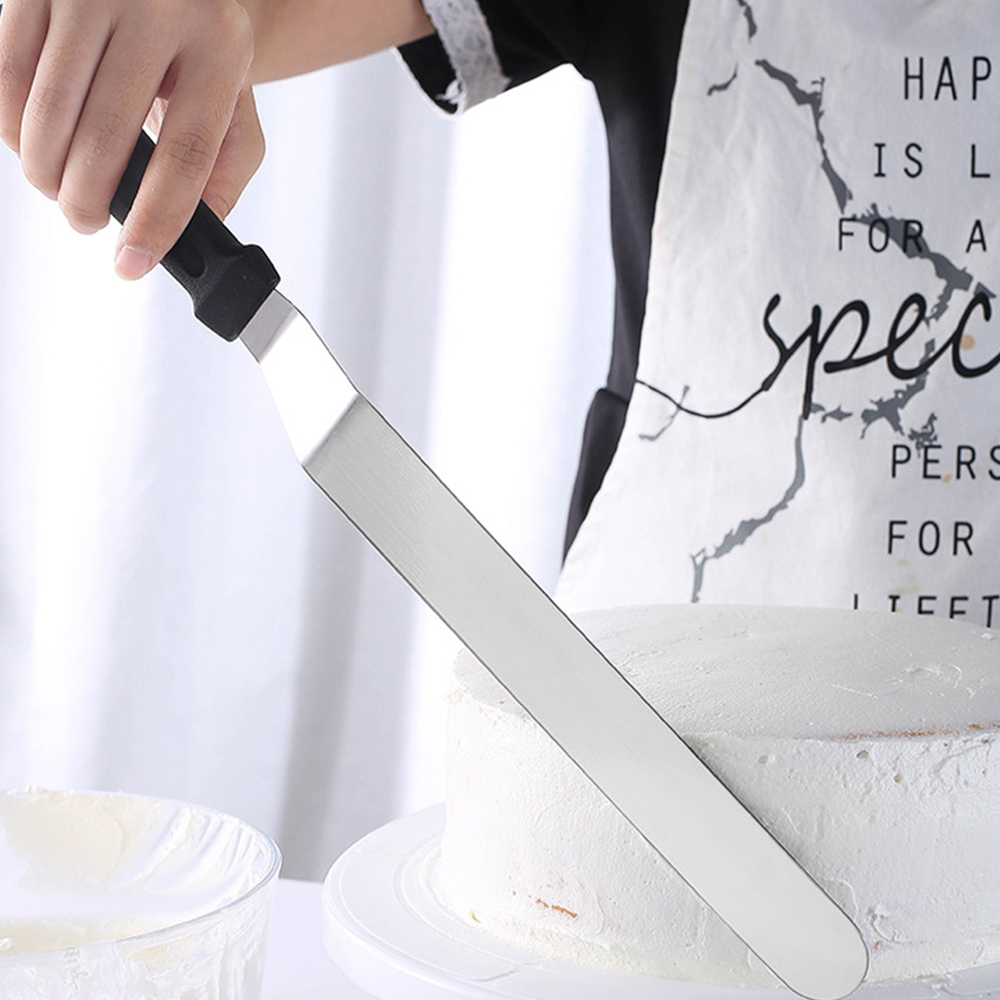 1PC Stainless Steel Cake Scrap - огляд і ціна Offset Spatula Set