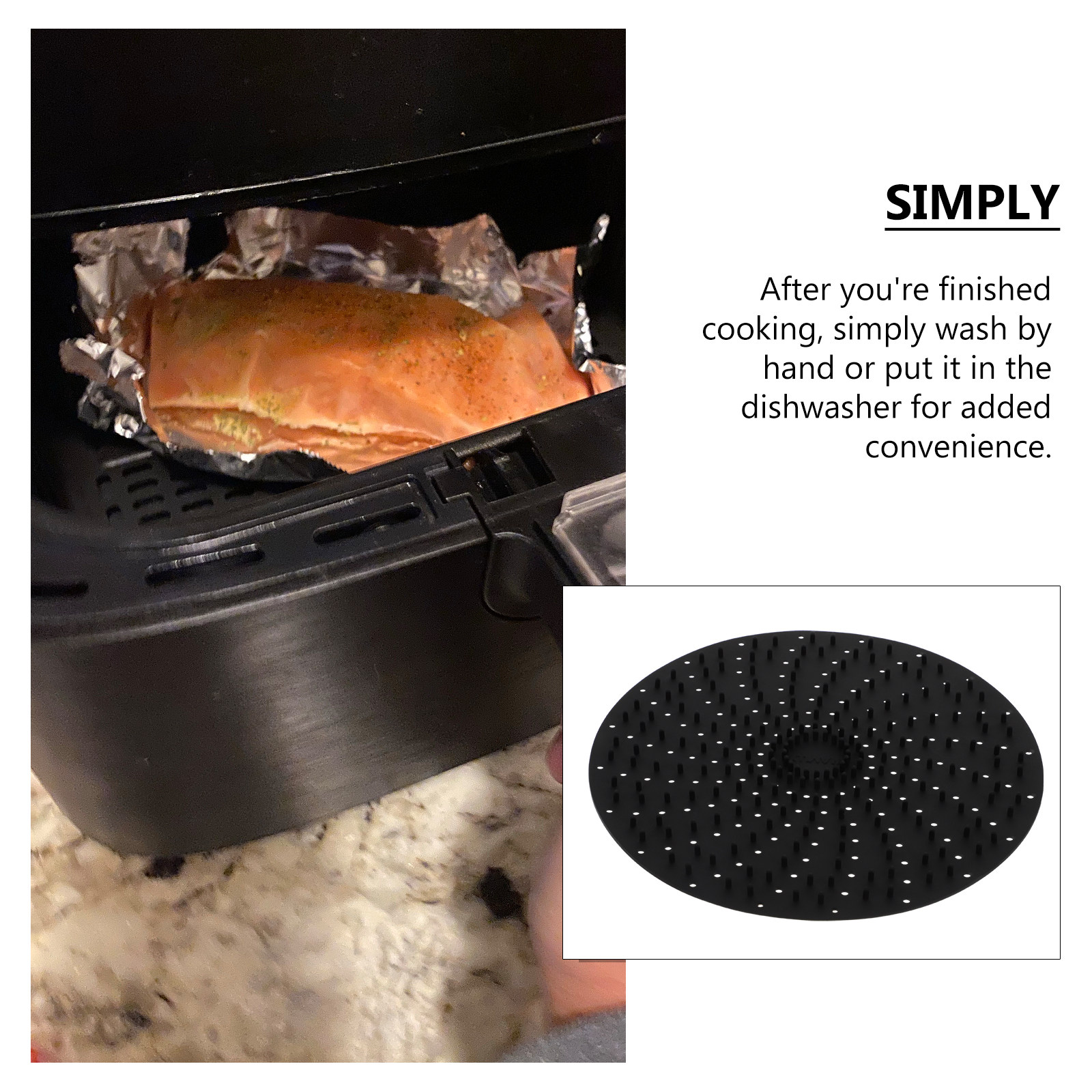 1Pcs Silicone Air Fryer Mat Re - огляд і ціна Kitchen Baking Gadgets