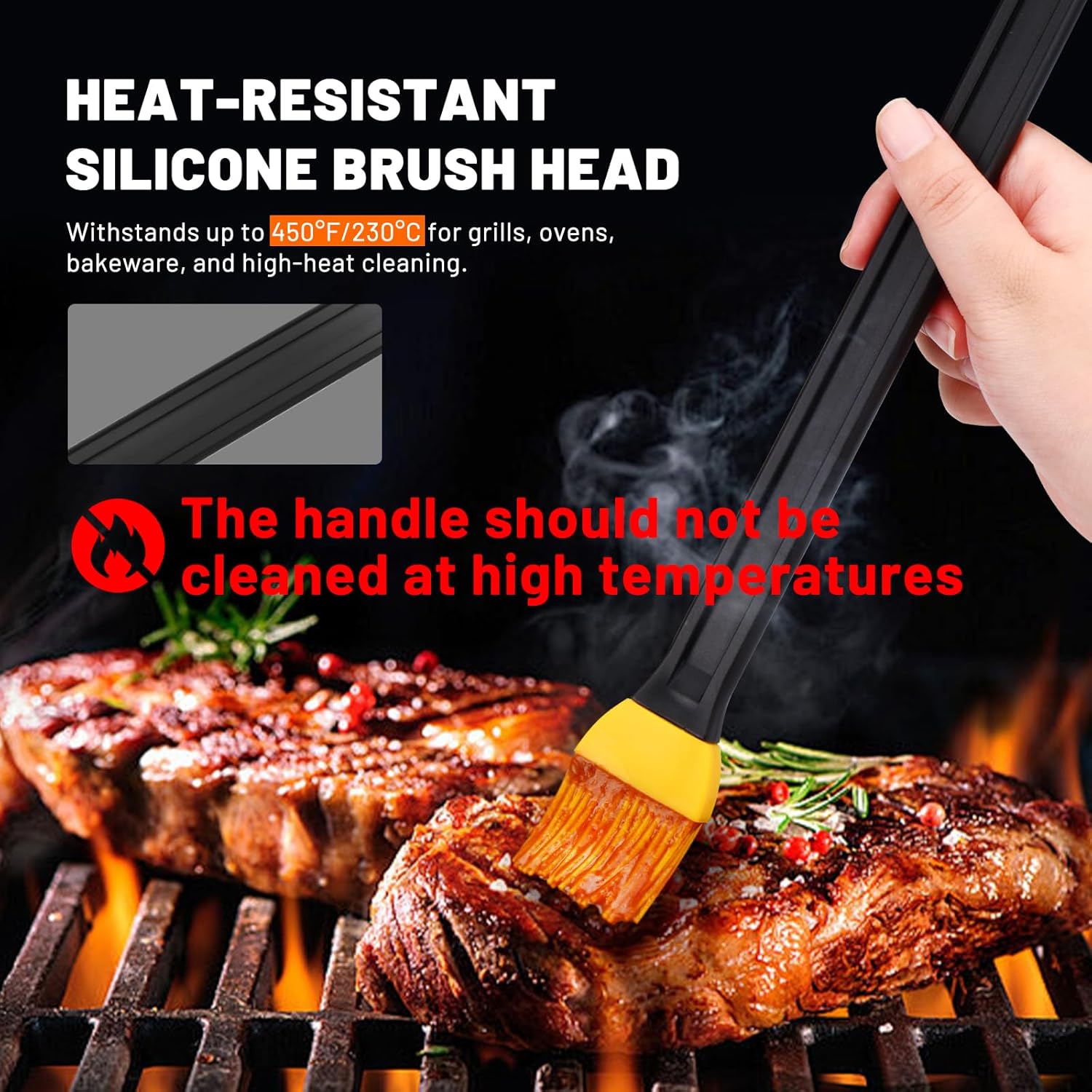 14 Inch Two Tone Silicone Bast - огляд і ціна Kitchen Baking Brush