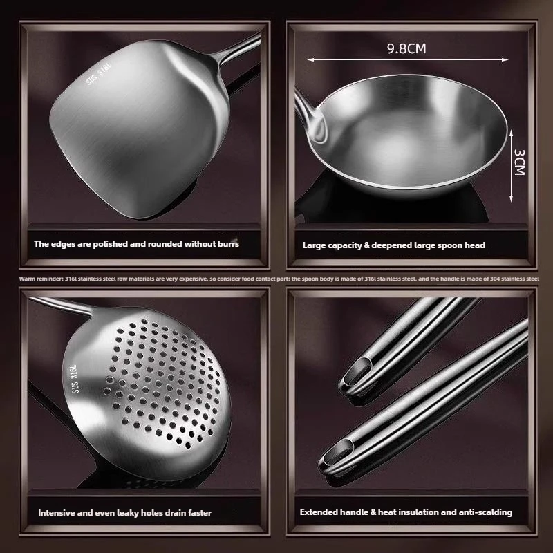 316 Stainless Steel Wok Spatul - огляд і ціна Offset Spatula Set