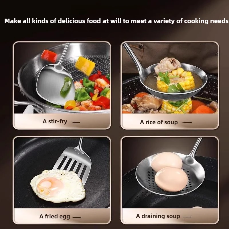 316 Stainless Steel Wok Spatul - огляд і ціна Offset Spatula Set