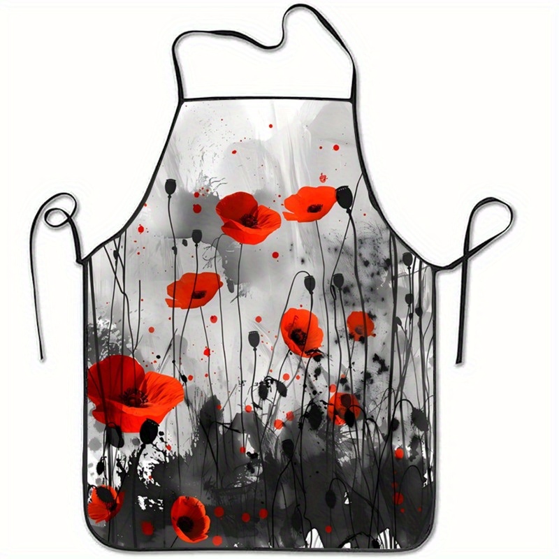 1pc Red Poppies Floral Print S - огляд і ціна Kitchen Baking Background