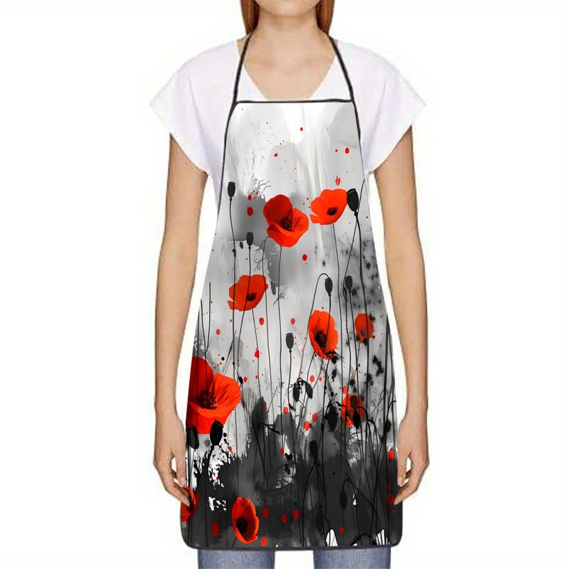 1pc Red Poppies Floral Print S - огляд і ціна Kitchen Baking Background