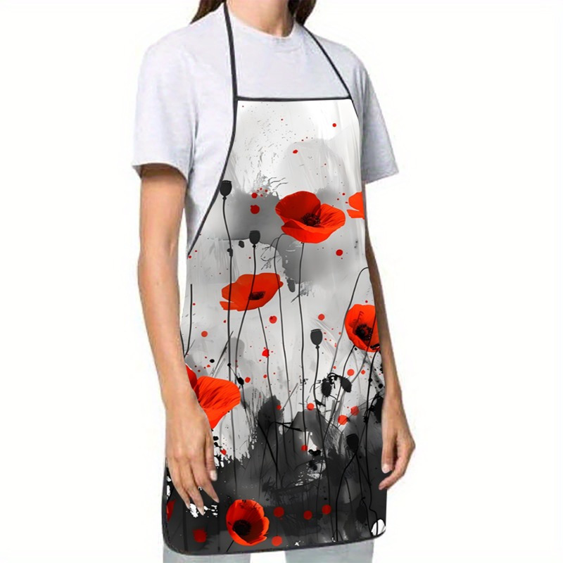 1pc Red Poppies Floral Print S - огляд і ціна Kitchen Baking Background