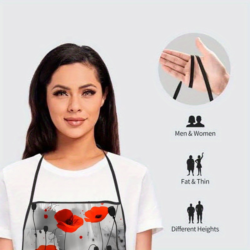 1pc Red Poppies Floral Print S - огляд і ціна Kitchen Baking Background