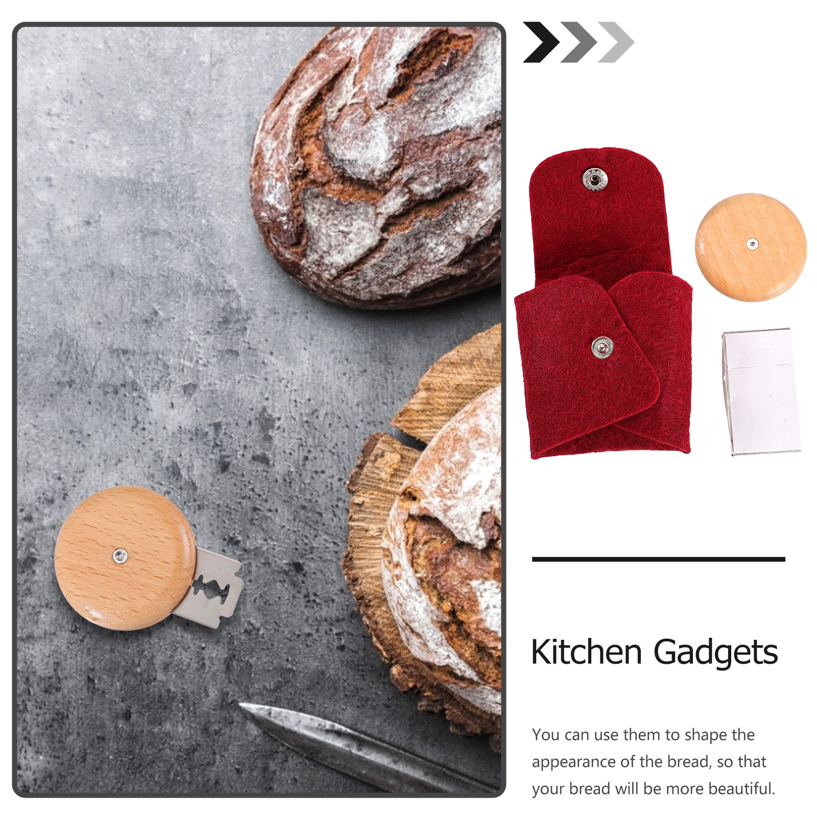 Bread Knife Set Wood Slicer St - огляд і ціна Kitchen Baking Set
