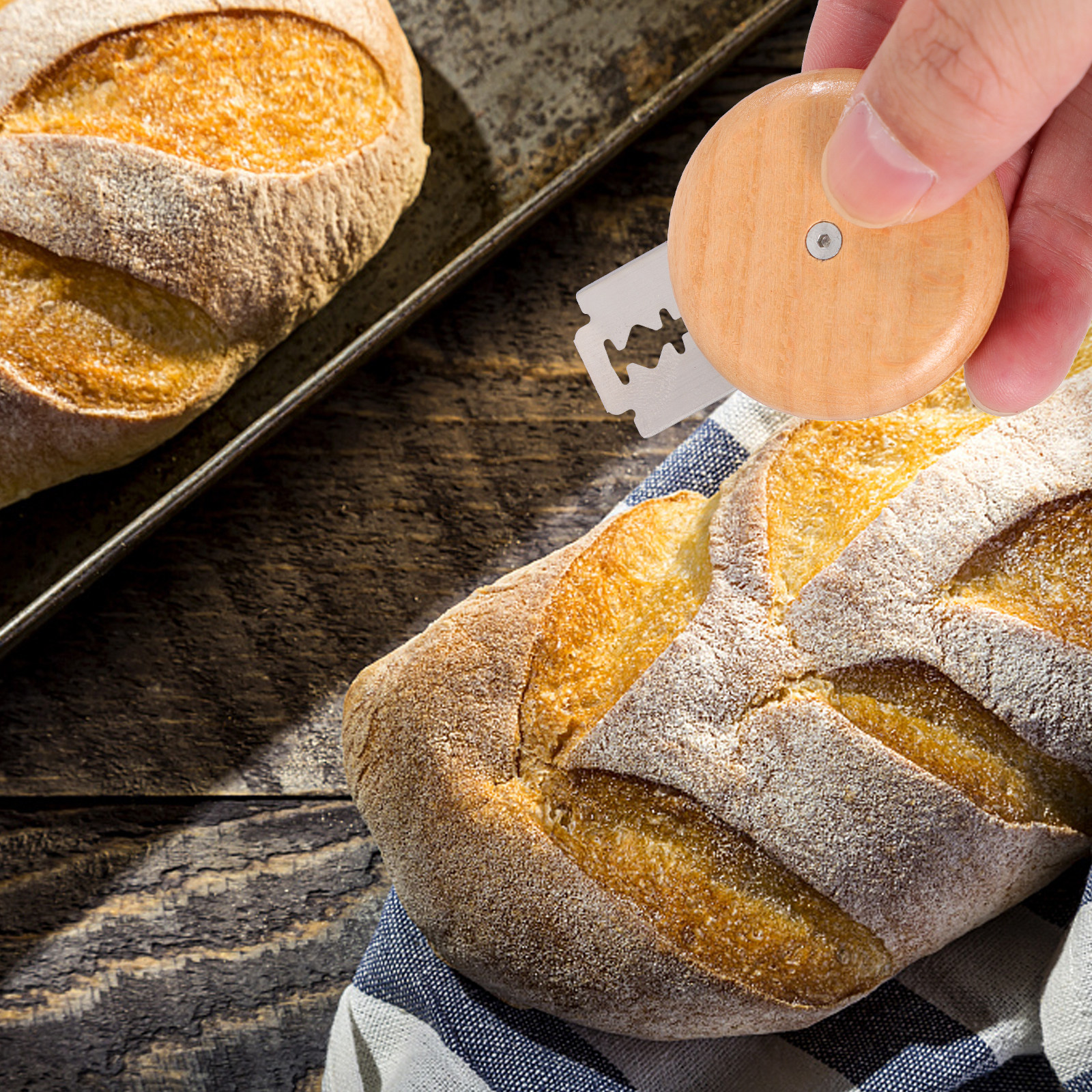 Bread Knife Set Wood Slicer St - огляд і ціна Kitchen Baking Set