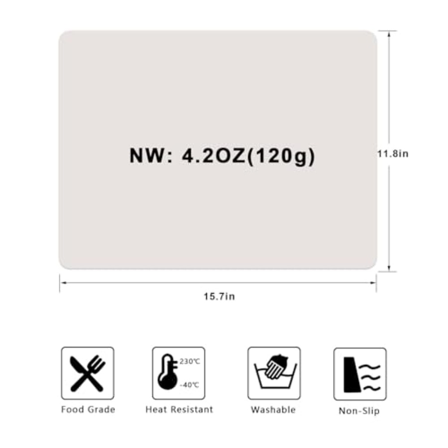 Silicone Placemats, Food-Grade - огляд і ціна Kitchen Baking Mat